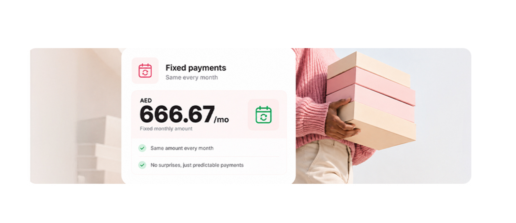 Fixed monthly payments